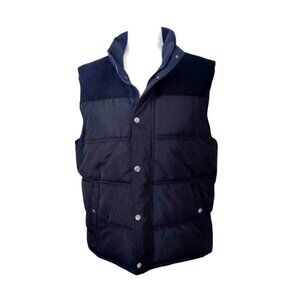 Goodfellow & Co Men's Large Black Puffer Vest With Corduroy Detail Warm Winter